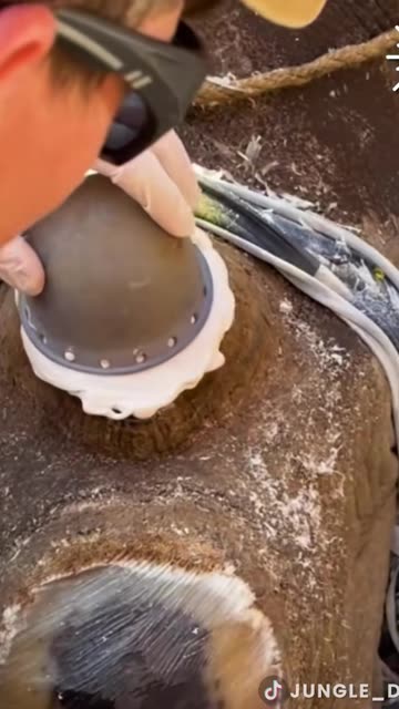 Kind people help a rhino following a dehorning procedure!