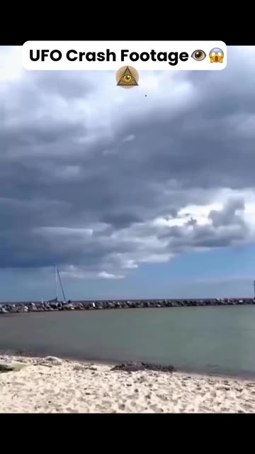 UFO falls into the see cause a sonic wave