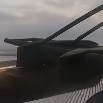 Ukrainian Attack Helicopters Firing Missiles into Russian Lines