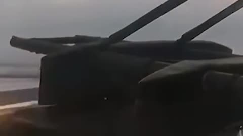 Ukrainian Attack Helicopters Firing Missiles into Russian Lines