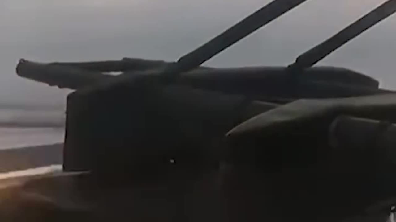 Ukrainian Attack Helicopters Firing Missiles into Russian Lines