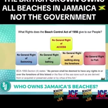 🚨🇬🇧🇯🇲 “The Crown of England owns the beaches in Jamaica”