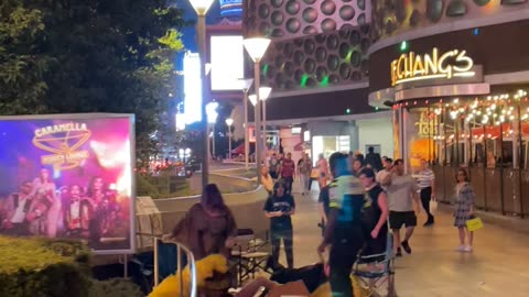 Showgirls Skirmish on the Vegas Strip