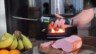 Electric Knife Slices Ham Perfectly! See the Results! #workpro #filletingknife