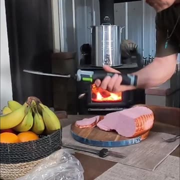 Electric Knife Slices Ham Perfectly! See the Results! #workpro #filletingknife