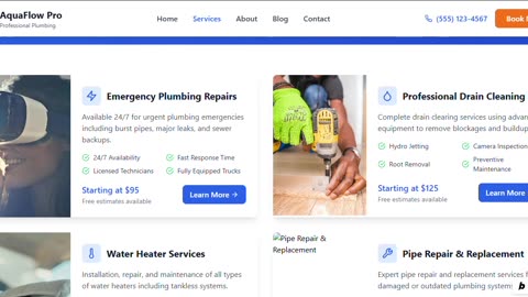 Professional Plumbing Website Design