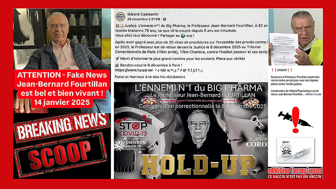 Dictature médicale en France / Le Prof.FOURTILLAN à nouveai interné ...