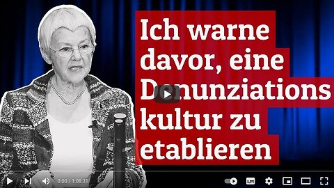 Ich warne davor, eine Denunziationskultur zu etablieren ǀ Gabriele Krone-Schmalz