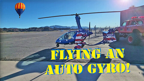 Flying Auto Gyro Aircraft in Lake Havasu