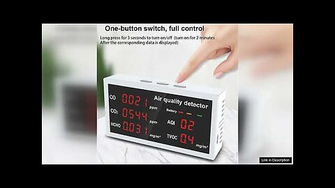 5 in1 Air Quality Monitor 5 In 1 Rechargeable Carbon Dioxide Meter Review