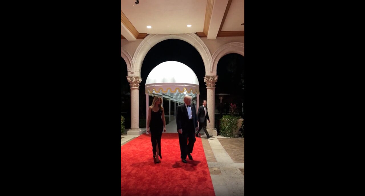 Trump and Melania on the Red Carpet Entrance