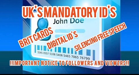 Important Notice To Followers and Viewers. Censorship in UK