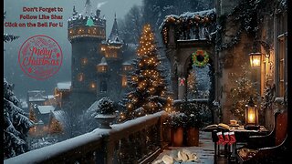 Snowy Victorian Balcony at Christmas Soft Music.