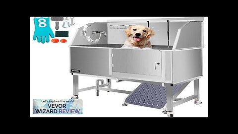 VEVOR Dog Grooming Tub 50" R Pet Wash Station Professional Stainless Steel Review