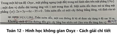 Trong một hệ tọa độ Oxyz, mặt phẳng ngang (mặt đất) trong mô hình nằm trên mặt phẳng (Oxy)