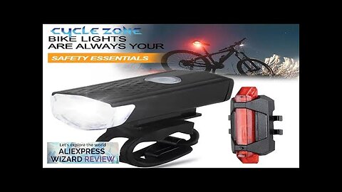 2218 Bike Light Set USB Rechargeable Front Light with Taillight Easy Review