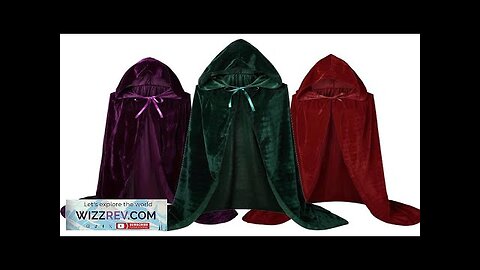 Movie Hocus Pocus Witch Cloak XMAS Hooded Mary Sarah Winifred Sanderson Cosplay Review