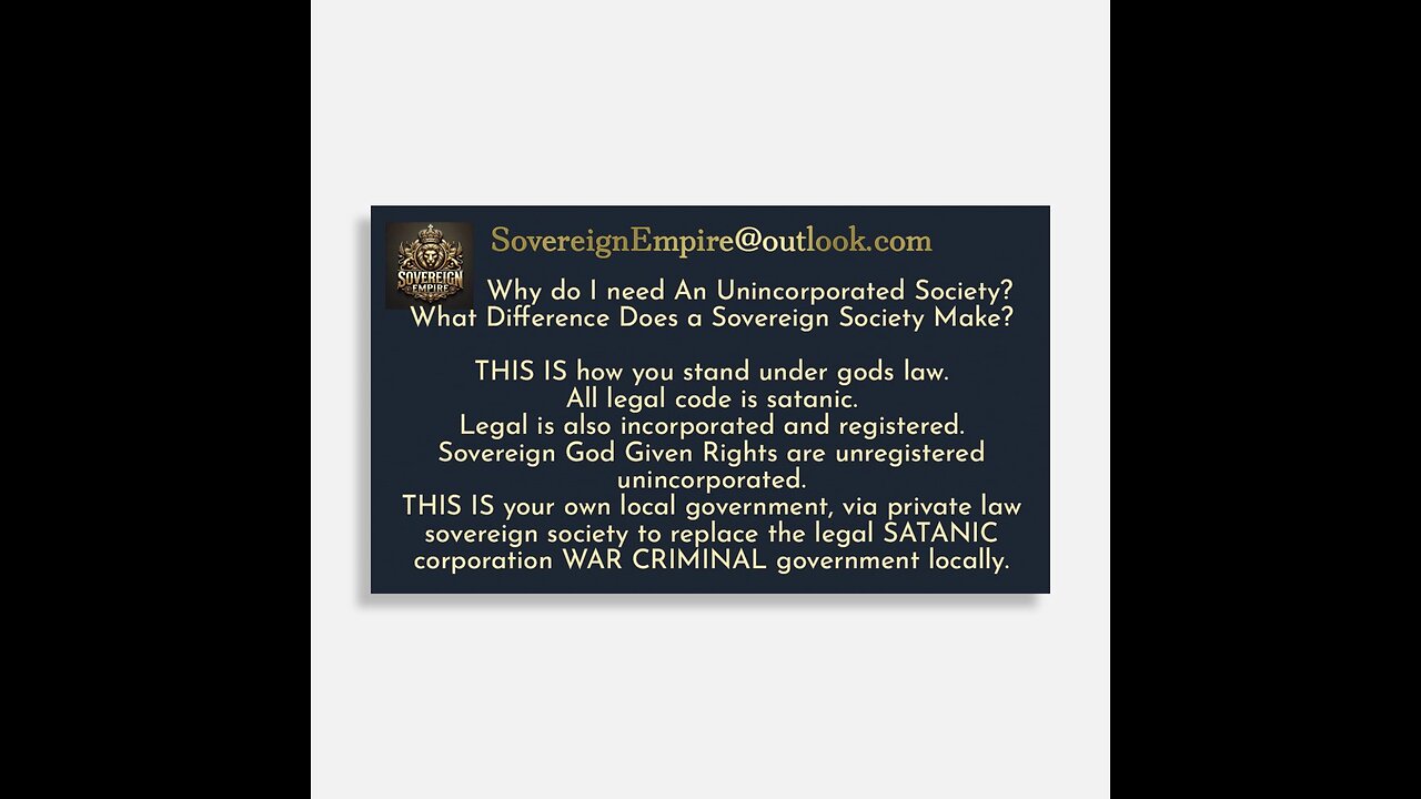 Founder Beliefs SovereignEmpire.org Unregistered Unincorporated Freedom & Rights!