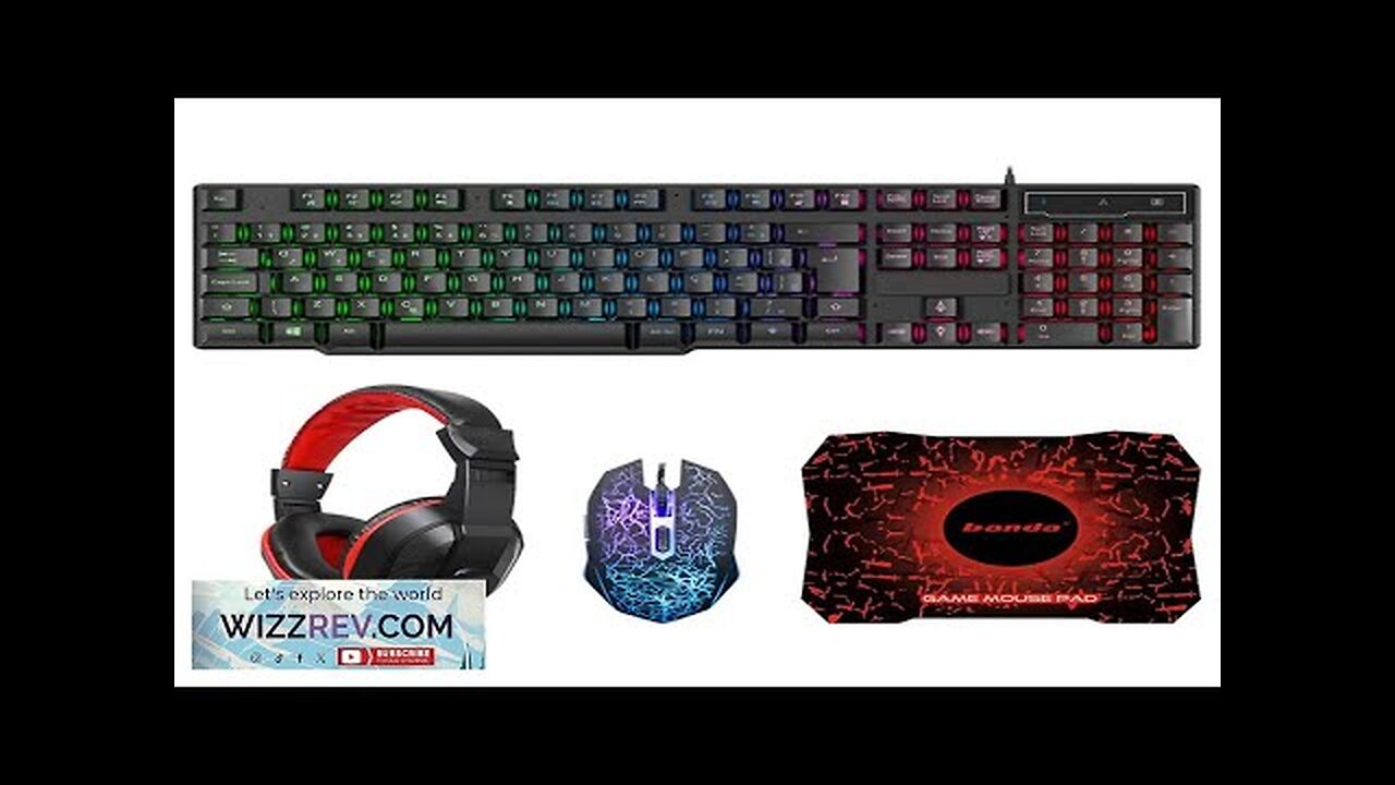 Gaming Keyboard and Mouse and Mouse pad and Gaming Headset Wired LED Review