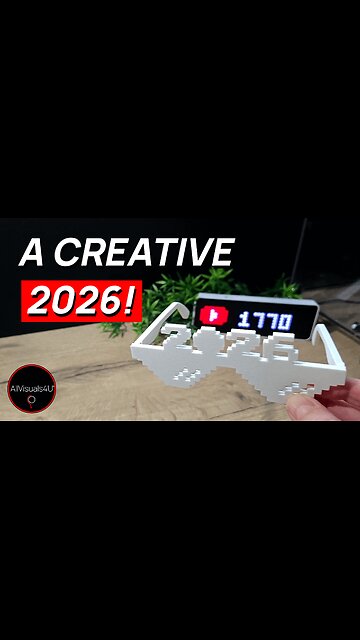 🎇 3DParts4U Wishes You A Creative 2026 - Happy New Year 3D Print - Thug Life Glasses Meme | #Shorts