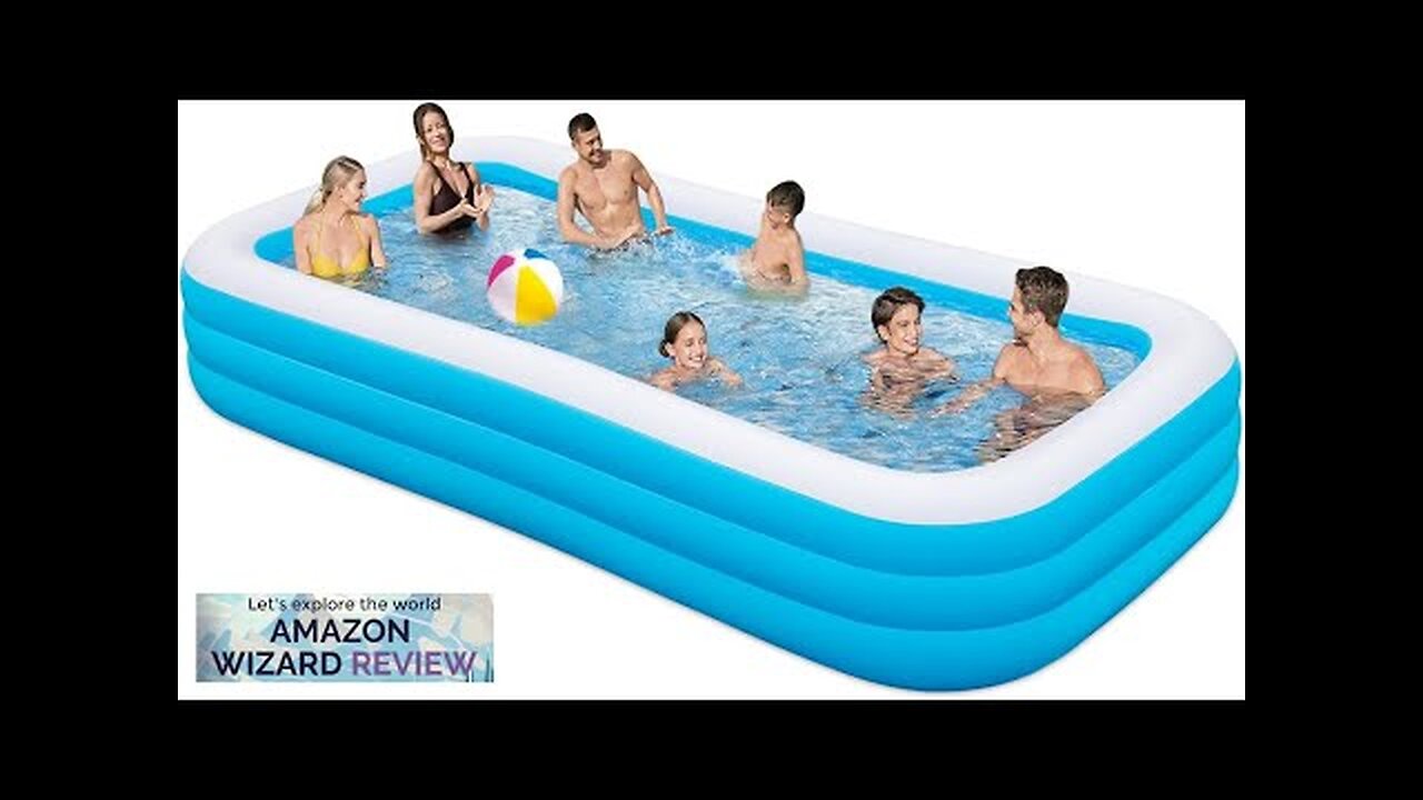 Large Inflatable Pool for Adults 145" X 74" X 22" Oversized Thickened Review