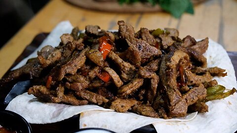 Turkish Street Food Style Fajitas _ Easy Beef Fajitas Recipe _ How to Make Fajitas_ Mexican Food