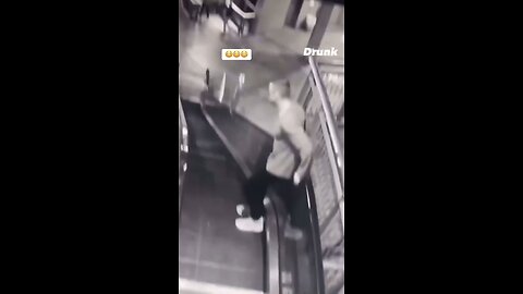 Playing on the escalator goes wrong 🫣