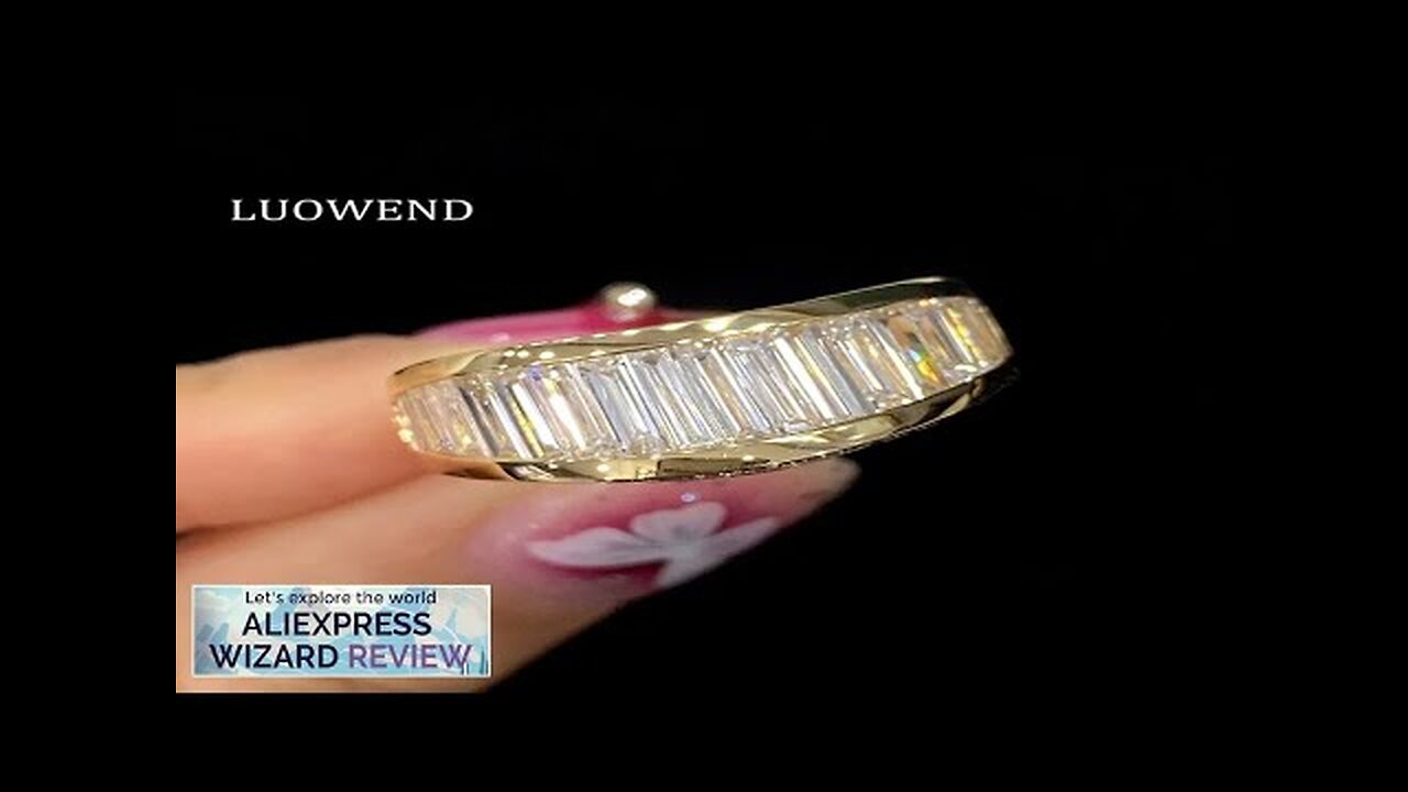 LUOWEND 18K Yellow Gold Rings Luxury Wave Design Real Natural Diamond Engagement Review