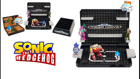 Console Heroes - Sega Mega Drive Console & Sonic The Hedgehog [Supervillain Bundle Diorama]
