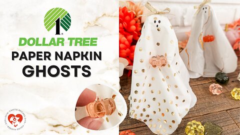 DIY Sparkly Ghosts 👻✨ Dollar Tree Napkin Halloween Craft LIVE