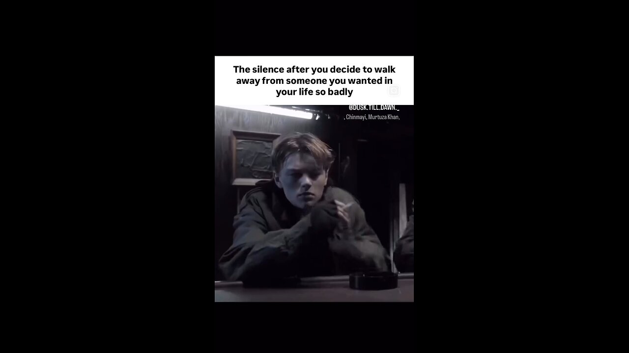 The silence after you walk away from someone you want most in life