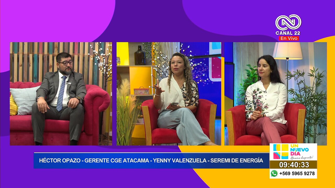 Héctor Opazo Gerente CGE Atacama y Seremi de Energía Yenny Valenzuela