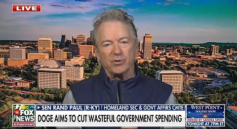 Sen Rand Paul: Ultimately Congress Has To Eliminate Wasteful Spending