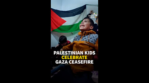 PALESTINIAN KIDS CELEBRATE GAZA CEASEFIRE