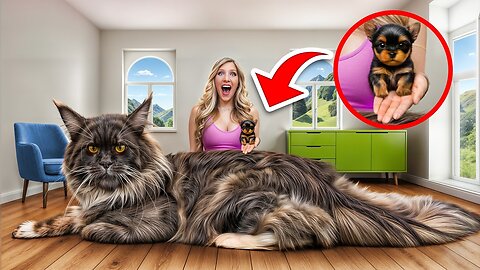 World's BIGGEST Cat vs. SMALLEST Dog! 🐱🐶 (Extreme Pet Challenge)