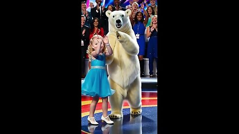 Polar bear __cute baby__dancing stage agt #agt #polarbear #dancing #shorts #trending