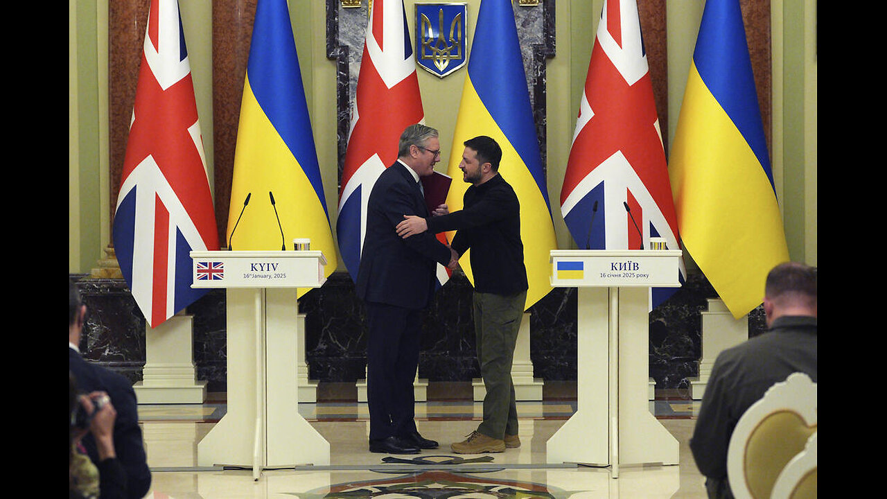 "UK is always with you," Keir Starmer assured Zelenskyy in Kyiv as leaders prepare to sign treaty