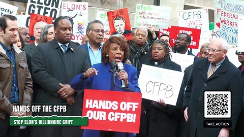 Maxine Waters melting down, ranting about Elon Musk at protest - "he's a thief, he's a gangster"