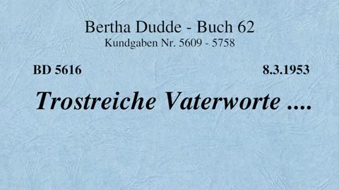 BD 5616 - TROSTREICHE VATERWORTE ....