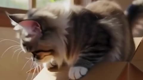 Kitty Explores New Box: What's Inside?!