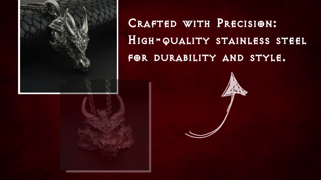 Viking Dragon Pendant Necklace
