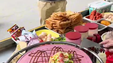 🥰 Unique street food 🥳 #shorts #streetfood #satisfying #satisfyingvideo