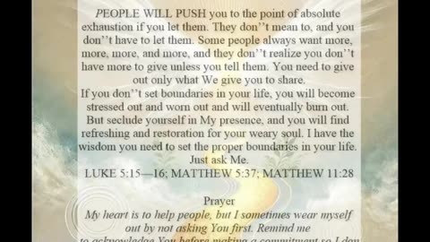 Ask Me For Wisdom To Set Boundaries