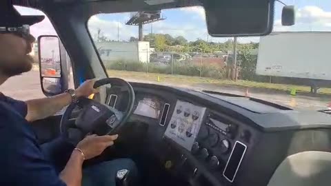 Behind the big rig