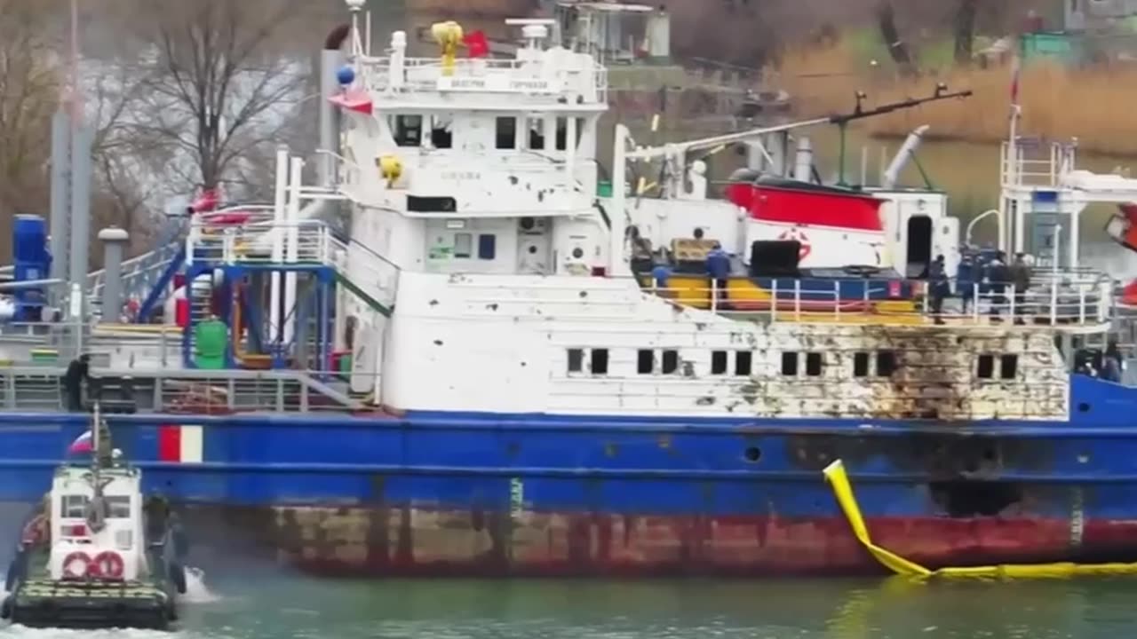 The consequences of the attack on a tanker in Rostov.