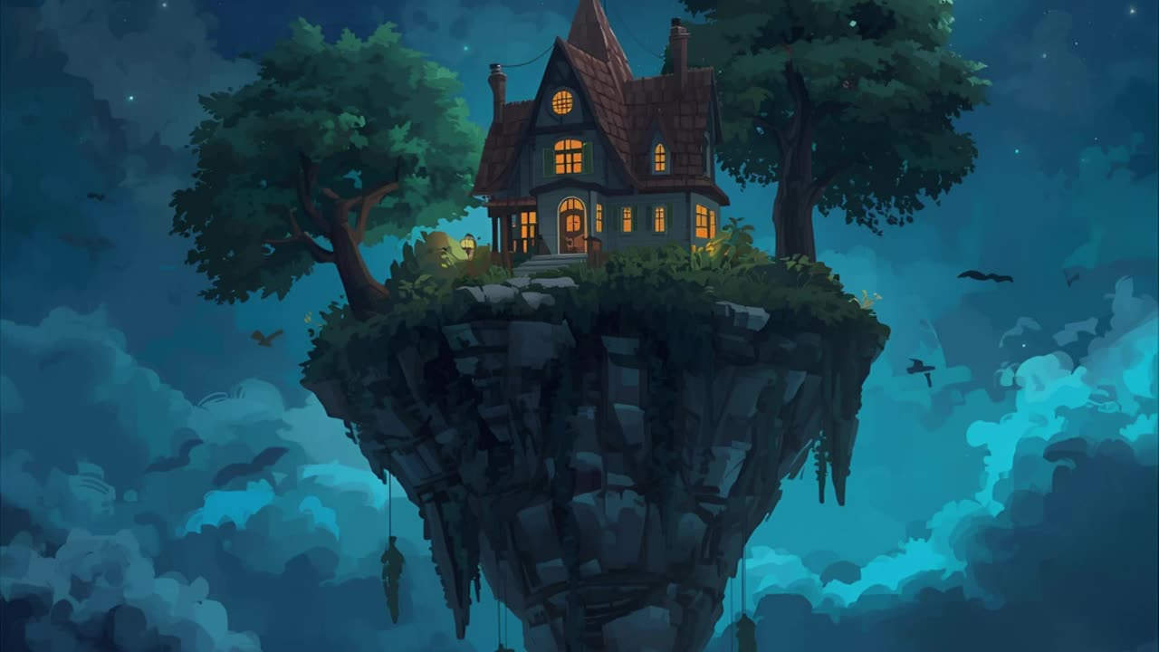 🌌 Dreamy Floating Island | Relaxing Music for Sleep & Imagination