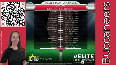 Tampa Bay Buccaneers 2025-2026 Game Schedule