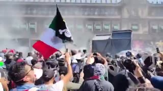 Massive anti-corruption protests are taking place today in front of Mexico’s National Palace