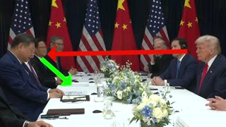 Why is Xi Jinping avoiding President Trump’s eyes and only reading from paper?