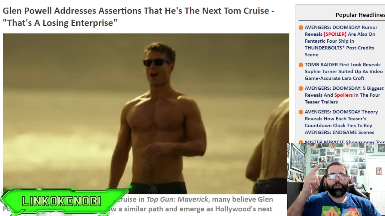 Glenn Powell Comments On Tom Cruise